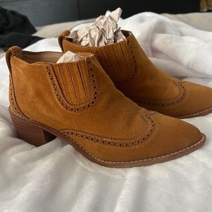 Madewell brown Suede Western Chelsea boot